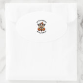 April dwazedendag kleine meneer april dwaasjes ovale sticker (Tas)