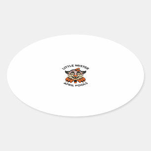 April dwazedendag kleine meneer april dwaasjes ovale sticker