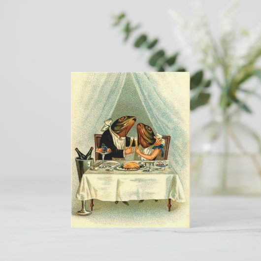  April Fish Romance, April Fools Day Briefkaart (Staand voorkant)