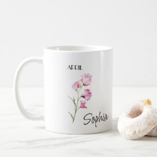 April Flower gepersonaliseerd Koffiemok