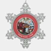 April Fool, 1943 Tin Sneeuwvlok Ornament (Voorkant)