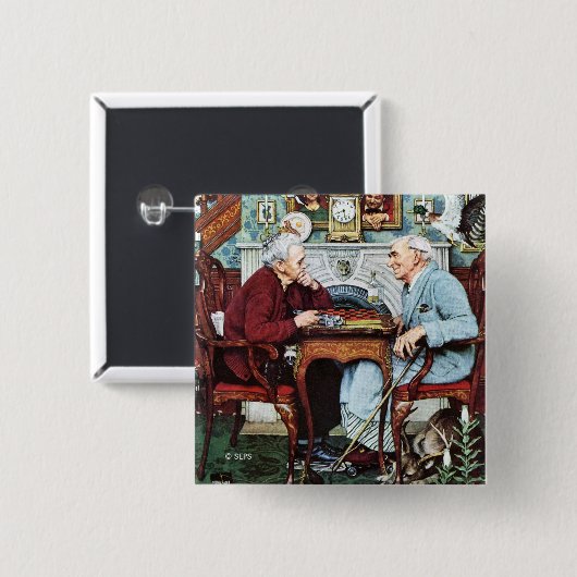 April Fool, 1943 Vierkante Button 5,1 Cm (Voorkant /achterkant)