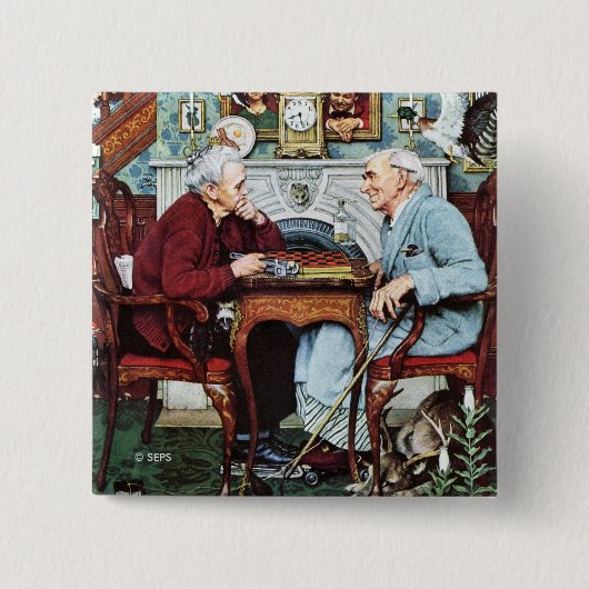 April Fool, 1943 Vierkante Button 5,1 Cm (Voorkant)