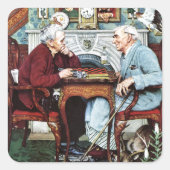 April Fool, 1943 Vierkante Sticker (Voorkant)