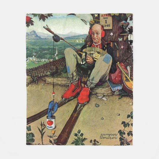 April Fool, 1945 Fleece Deken (Voorkant)