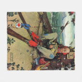 April Fool, 1945 Fleece Deken (Voorkant (Horizontaal))