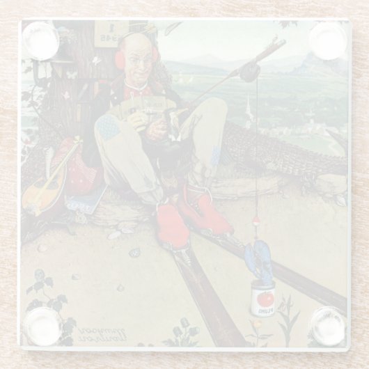 April Fool, 1945 Glazen Onderzetter (Achterkant)