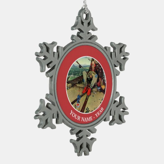 April Fool, 1945 Tin Sneeuwvlok Ornament (Links)