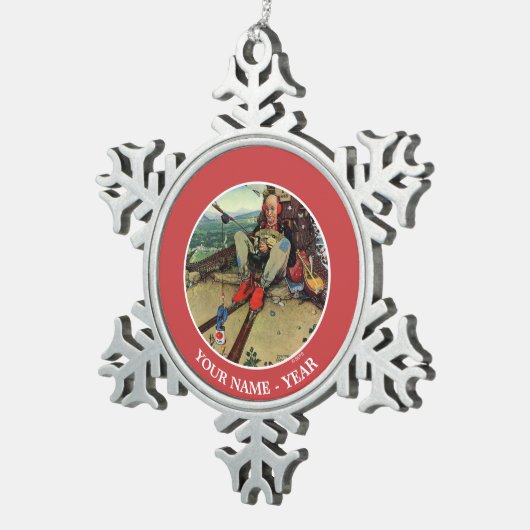 April Fool, 1945 Tin Sneeuwvlok Ornament (Rechts)
