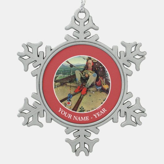 April Fool, 1945 Tin Sneeuwvlok Ornament (Voorkant)