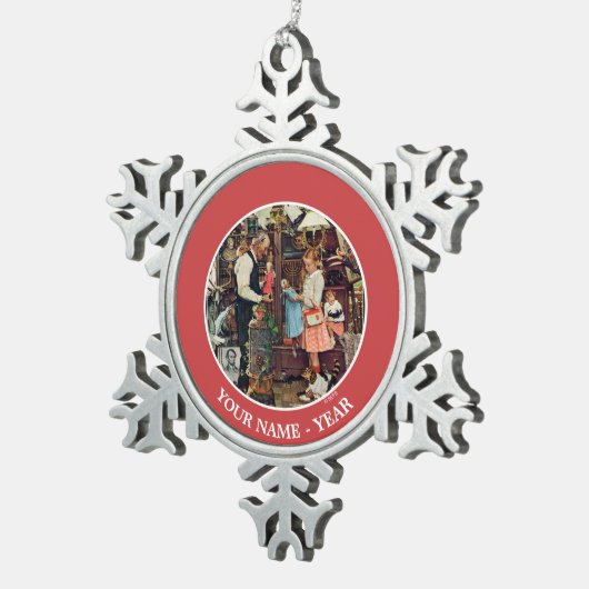 April Fool, 1948 Tin Sneeuwvlok Ornament (Rechts)