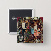 April Fool, 1948 Vierkante Button 5,1 Cm (Voorkant /achterkant)