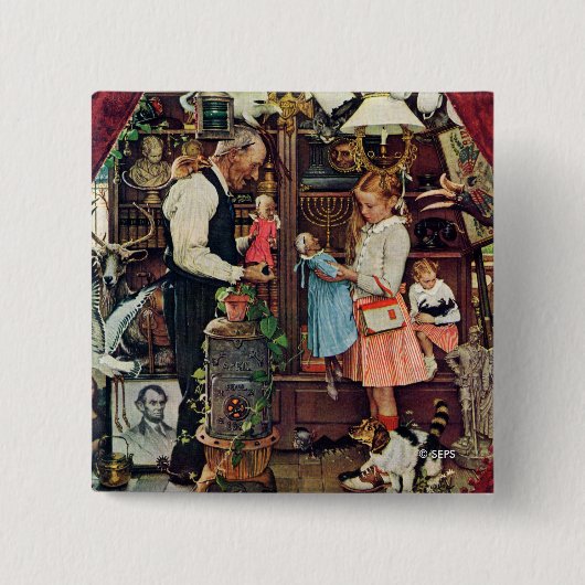 April Fool, 1948 Vierkante Button 5,1 Cm (Voorkant)