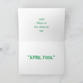 April Fool-Butterfly op Lila schuurkaartje Kaart (Binnen)