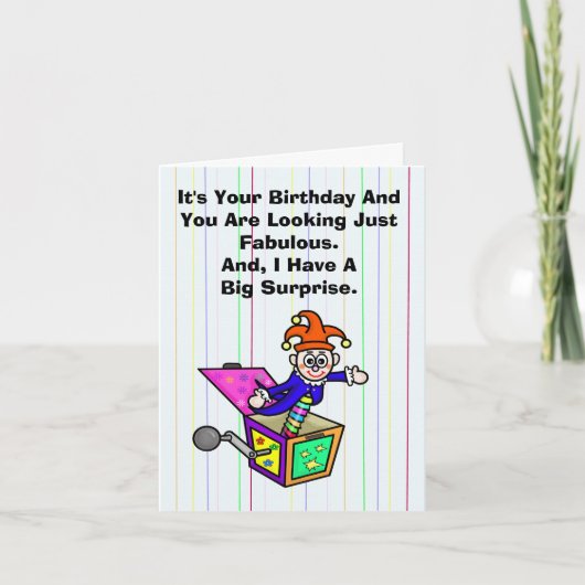 April Fool Day Birthday Card Kaart (Voorkant)