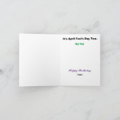 April Fool Day Birthday Card Kaart (Binnen)