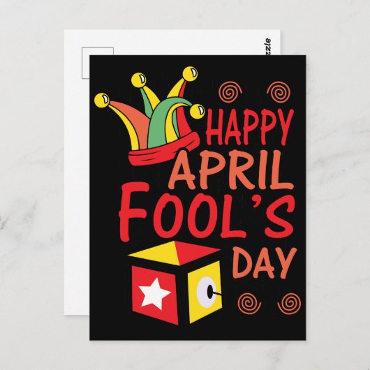 April Fool Day Briefkaart (Voorkant / Achterkant)