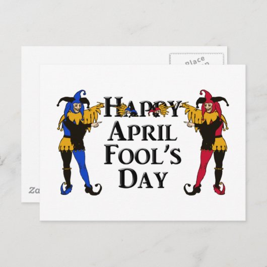 April Fool Day Briefkaart (Voorkant / Achterkant)