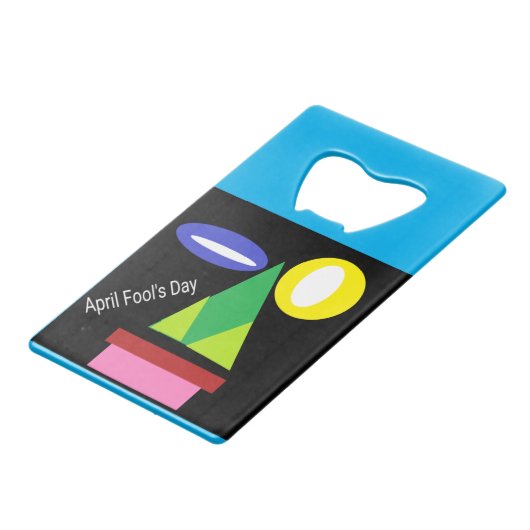 April Fool Day Creditkaart Flessenopener (Achterkant Gekanteld)