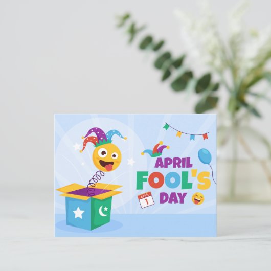 April Fool Day Feestdagenkaart (Staand voorkant)
