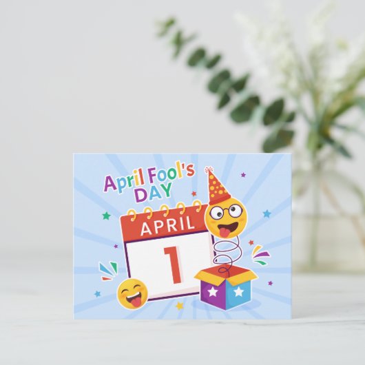 April Fool Day Feestdagenkaart (Staand voorkant)