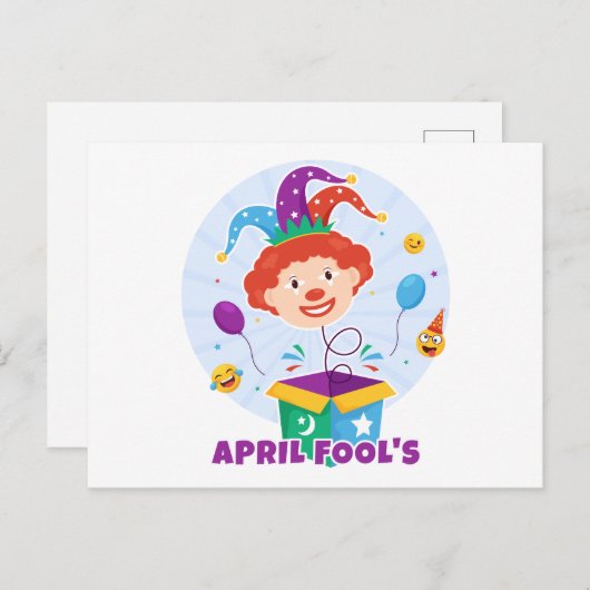 April Fool Day Feestdagenkaart (Voorkant / Achterkant)