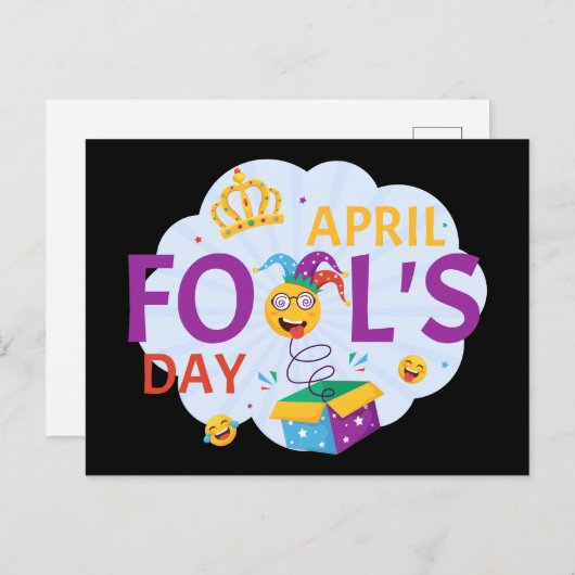 April Fool Day Feestdagenkaart (Voorkant / Achterkant)