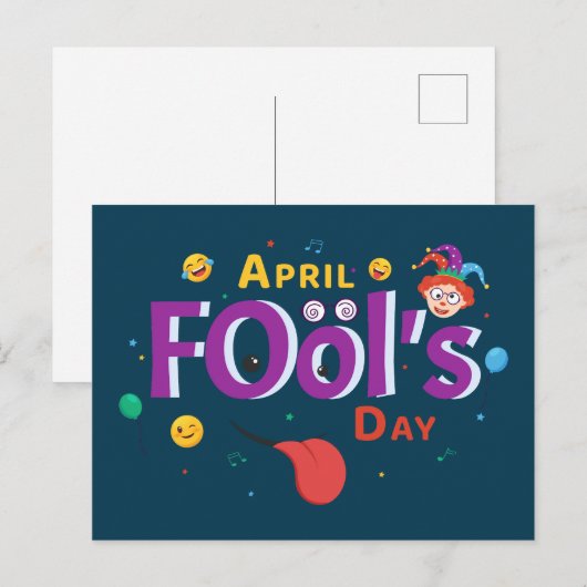 April Fool Day Feestdagenkaart (Voorkant / Achterkant)