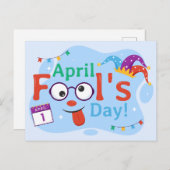 April Fool Day Feestdagenkaart (Voorkant / Achterkant)