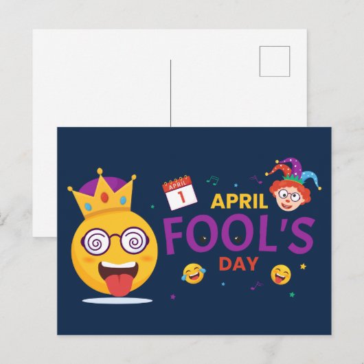 April Fool Day Feestdagenkaart (Voorkant / Achterkant)
