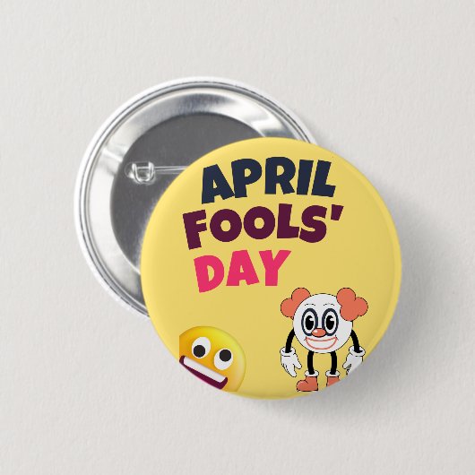 April Fool Day Ronde Button 5,7 Cm (Voorkant /achterkant)