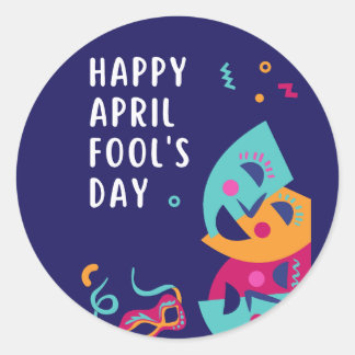 April Fool Day Ronde Sticker