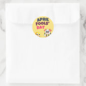 April Fool Day Ronde Sticker (Tas)