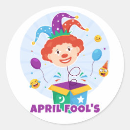 April Fool Day Ronde Sticker