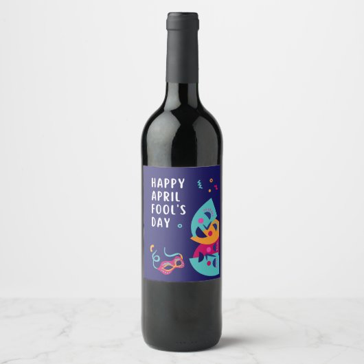 April Fool Day Wijn Etiket (Voorkant)