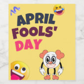 April Fool Day Wijn Etiket (Enkel label)