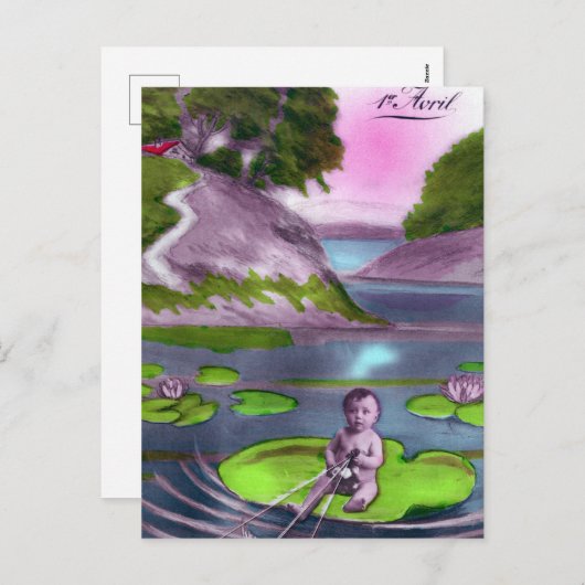 April Fool Frans Briefkaart (Voorkant / Achterkant)