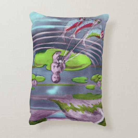 April Fool Frans Briefkaart Accent Kussen (Achterkant (Verticaal))