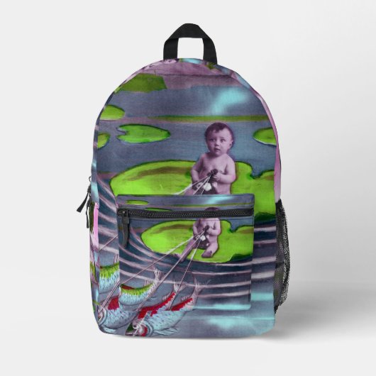 April Fool Frans Briefkaart Bedrukte Rugzak (Voorkant)