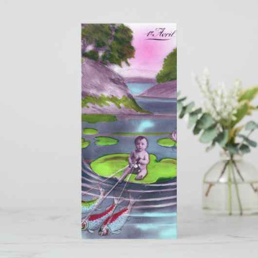 April Fool  Frans Briefkaart Bladwijzer (Staand voorkant)