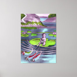 April Fool Frans Briefkaart Canvas Afdruk