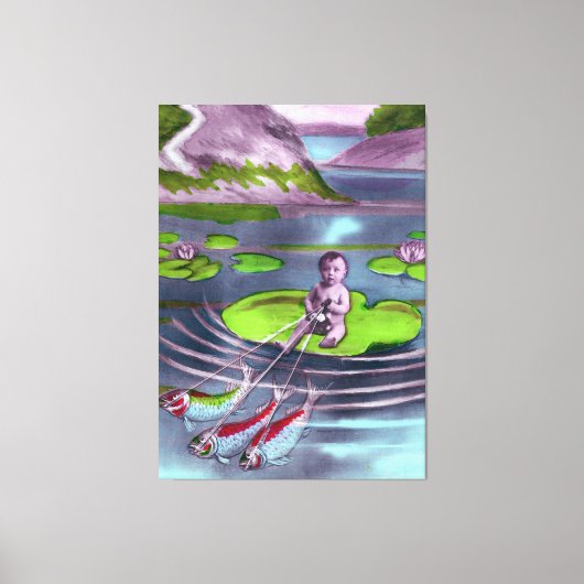 April Fool Frans Briefkaart Canvas Afdruk (Voorkant)