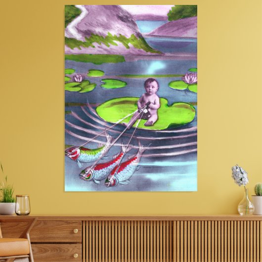 April Fool  Frans Briefkaart Canvas Afdruk (Insitu (Woonkamer))