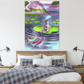 April Fool Frans Briefkaart Canvas Afdruk (Insitu (Slaapkamer))