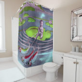 April Fool  Frans Briefkaart Douchegordijn (In situ)