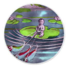 April Fool  Frans Briefkaart Keramische Knop