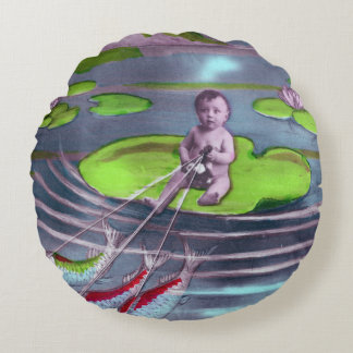 April Fool  Frans Briefkaart Rond Kussen