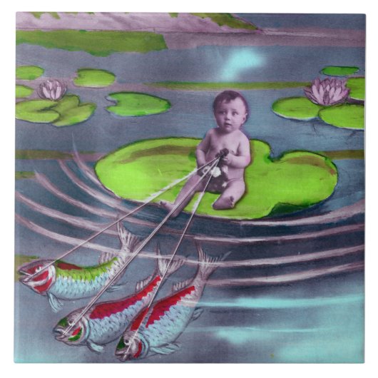 April Fool  Frans Briefkaart Tegeltje (Voorkant)