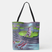 April Fool  Frans Briefkaart Tote Bag (Achterkant)