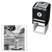 April Fool Frans Briefkaart Zelfinktende Stempel (In situ)